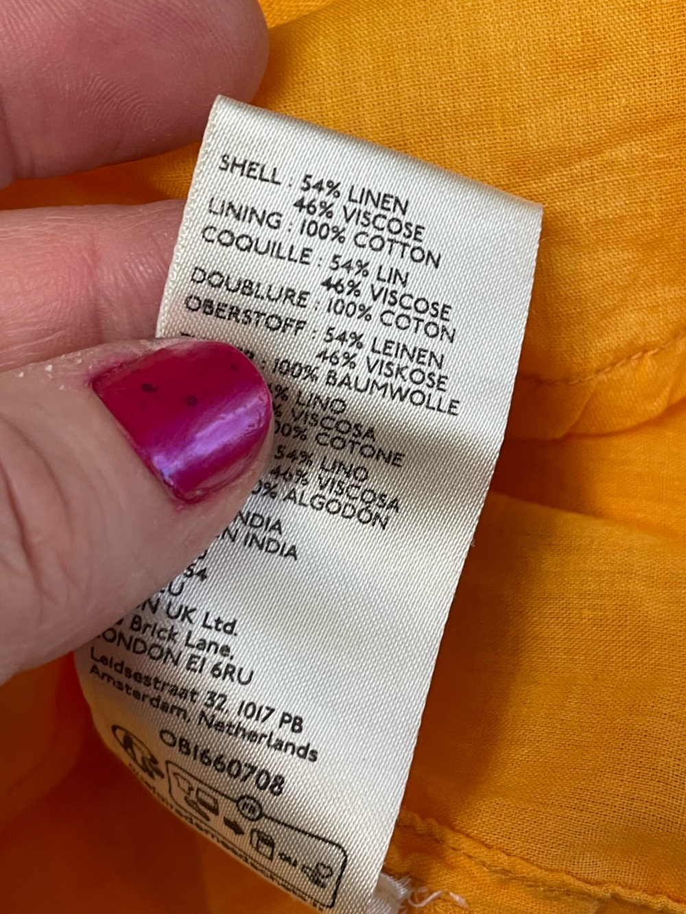 NWT By Anthropologie medium One-Shoulder Waistless Mini Dress linen Mango - Picture 7 of 10